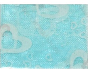 Шелк для дизайна в пакете голубой с белым рисунком 