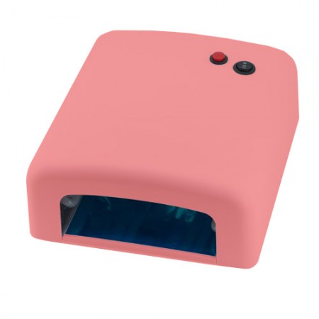 УФ лампа 36Ватт с таймером, розовый цвет