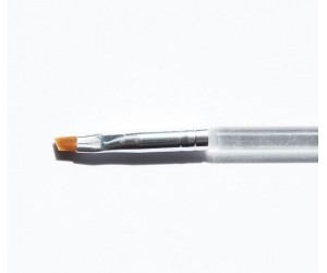 Кисть для геля с прозрачной ручкой (скошенная)