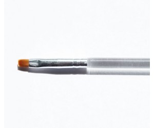 Кисть для геля с прозрачной ручкой (прямая)