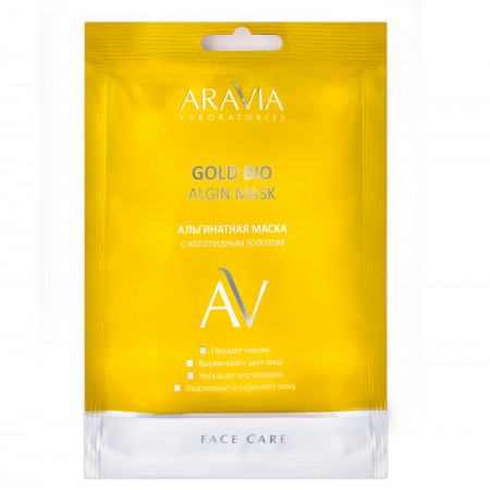 Альгинатная маска с коллоидным золотом ARAVIA Laboratories Gold Bio Algin Mask, 30  гр