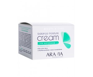 Крем для лица суперувлажнение и восстановление с мочевиной (10%) и пребиотиками ARAVIA Professional Balance Moisture Cream, 150 мл