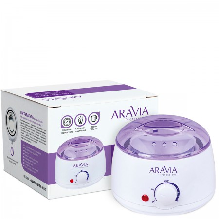 Нагреватель ARAVIA Professional с термостатом (воскоплав) 500 мл сахарная паста и воск, 1 шт