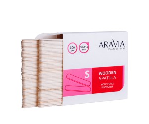 Шпатели деревянные ARAVIA Professional одноразовые, размер S, 100 шт