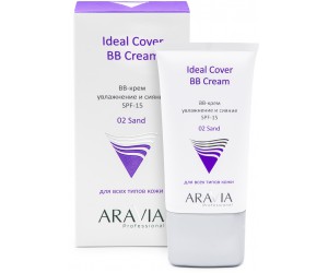 BB-крем увлажняющий ARAVIA Professional SPF-15 Ideal Cover BB-Cream, тон 02, туба 50 мл