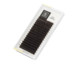 Тёмно-коричневые ресницы BARBARA, микс 7-12мм, C+, 0.07, Горький шоколад, 16 линий
