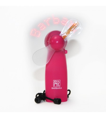 Вентилятор для сушки ресниц с LED розовый