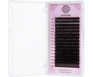 Коричневые ресницы Enigma, микс 5-9мм, C+, 0.07, Мокка, 16 линий