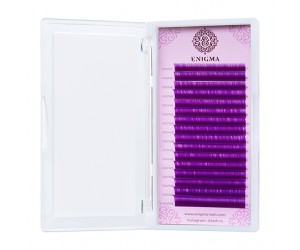 Ресницы Enigma, микс 8-13мм, D, 0.1, Фиолетовый, 16 линий