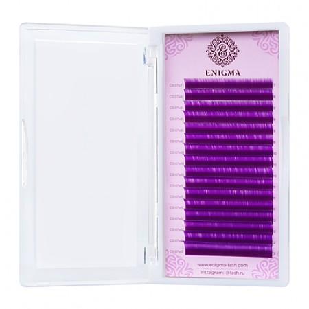 Ресницы Enigma, микс 7-13мм, C, 0.1, Фиолетовый, 16 линий