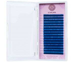 Ресницы Enigma, микс 6-13мм, L, 0.07, Синий, 16 линий