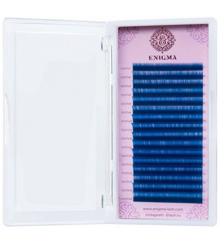 Ресницы Enigma, микс 7-13мм, C, 0.07, Синий, 16 линий
