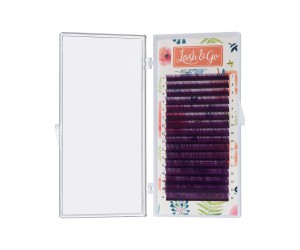 Ресницы Lash&Go, микс, 7-14мм, C, 0.1, Фиолетовый, 16 линий