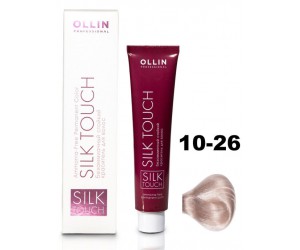 Безаммиачный стойкий краситель для волос OLLIN SILK TOUCH 10/26 светлый блондин розовый, 60 мл