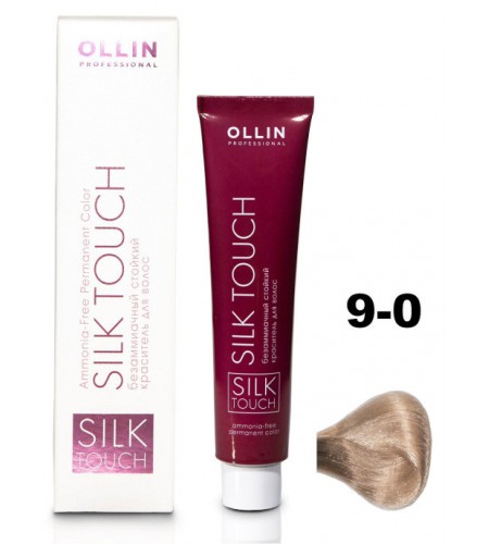 Безаммиачный стойкий краситель для волос OLLIN SILK TOUCH 9/0 блондин натуральный, 60 мл