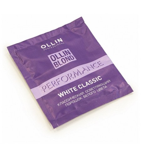 Классический осветляющий порошок белого цвета OLLIN BLOND PERFORMANCE White Classic, 30 г