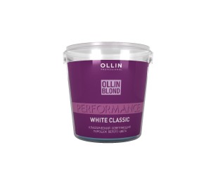 Классический осветляющий порошок белого цвета OLLIN BLOND PERFORMANCE White Classic, 500 г