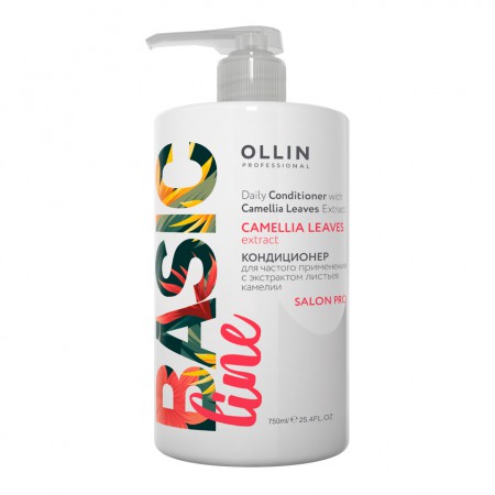 Кондиционер для частого применения с экстрактом листьев камелии OLLIN BASIC LINE (Daily Conditioner with Camellia Leaves Extract), 750 мл