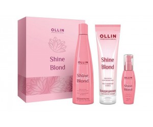 Набор OLLIN SHINE BLOND (шампунь 300 мл + кондиционер 250 мл + масло 50 мл)