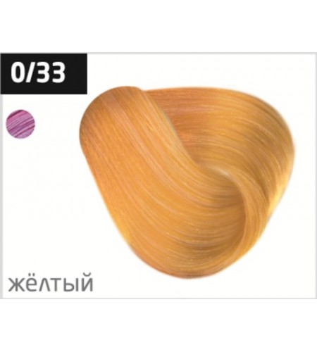 Перманентная крем-краска для волос OLLIN COLOR 0/33 корректор желтый, 100 мл