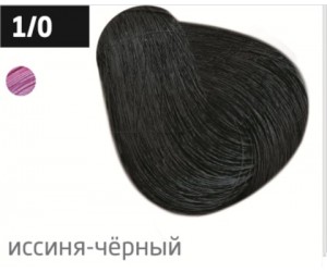 Перманентная крем-краска для волос OLLIN COLOR 1/0 иссиня-черный, 60 мл