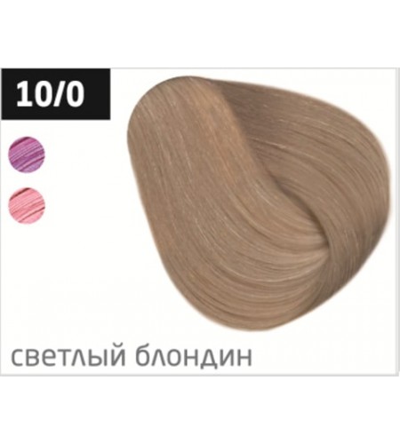 Перманентная крем-краска для волос OLLIN COLOR 10/0 светлый блондин, 100 мл