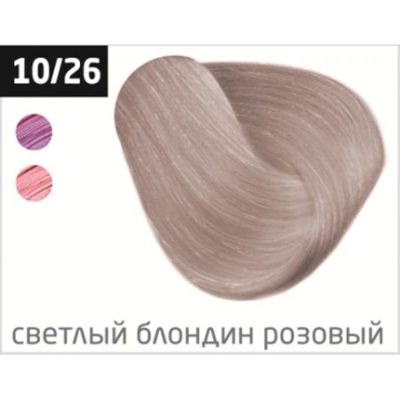 Перманентная крем-краска для волос OLLIN COLOR 10/26 светлый блондин розовый, 100 мл