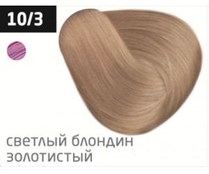 Перманентная крем-краска для волос OLLIN COLOR 10/3 светлый блондин золотистый, 60 мл