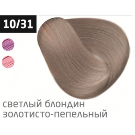Перманентная крем-краска для волос OLLIN COLOR 10/31 светлый блондин золотисто-пепельный, 60 мл