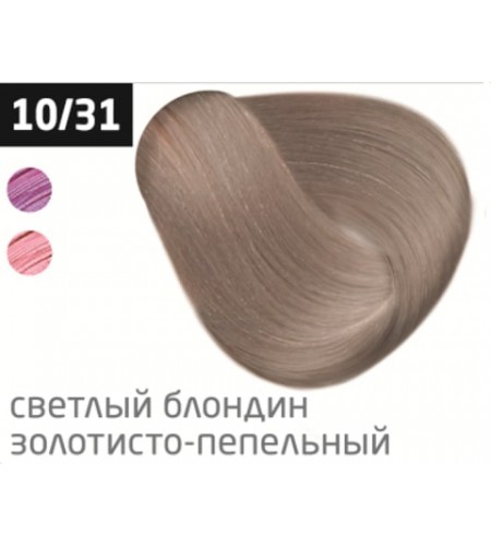 Перманентная крем-краска для волос OLLIN COLOR 10/31 светлый блондин золотисто-пепельный, 60 мл