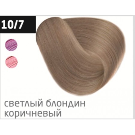 Перманентная крем-краска для волос OLLIN COLOR 10/7 светлый блондин коричневый, 60 мл