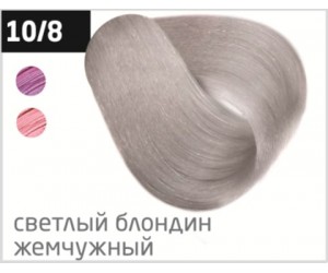 Перманентная крем-краска для волос OLLIN COLOR 10/8 светлый блондин жемчужный, 100 мл
