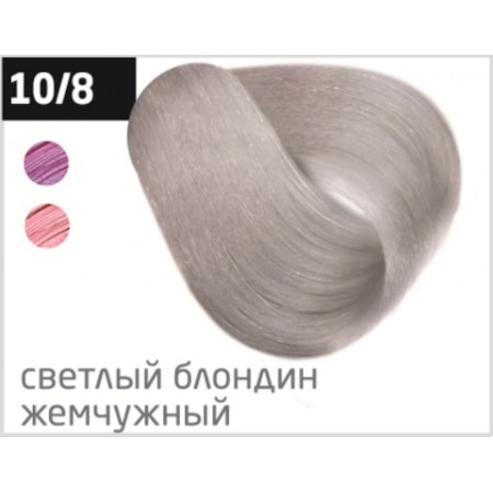 Перманентная крем-краска для волос OLLIN COLOR 10/8 светлый блондин жемчужный, 100 мл