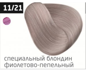 Перманентная крем-краска для волос OLLIN COLOR 11/21 специальный блондин фиолетово-пепельный, 100 мл