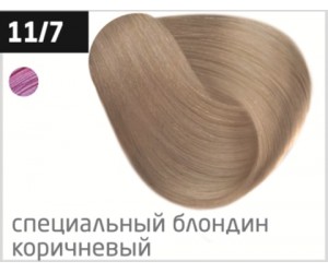 Перманентная крем-краска для волос OLLIN COLOR 11/7 специальный блондин коричневый, 100 мл