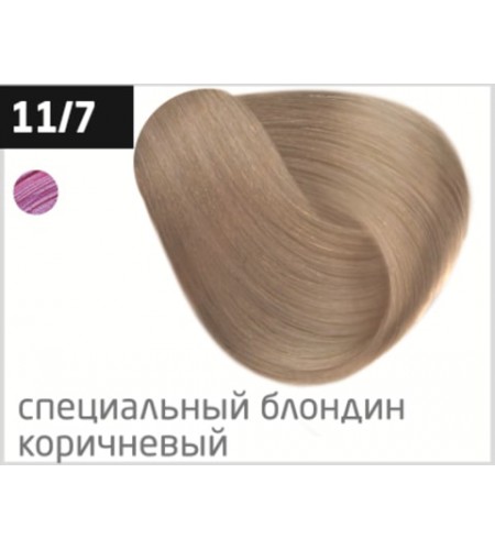 Перманентная крем-краска для волос OLLIN COLOR 11/7 специальный блондин коричневый, 100 мл