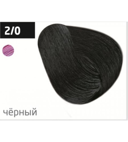 Перманентная крем-краска для волос OLLIN COLOR 2/0 черный, 100 мл
