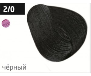 Перманентная крем-краска для волос OLLIN COLOR 2/0 черный, 60 мл