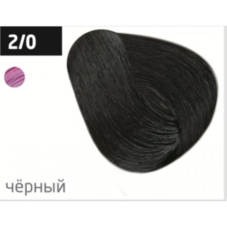 Перманентная крем-краска для волос OLLIN COLOR 2/0 черный, 60 мл