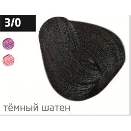 Перманентная крем-краска для волос OLLIN COLOR 3/0 темный шатен, 100 мл