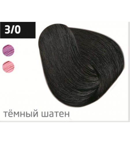 Перманентная крем-краска для волос OLLIN COLOR 3/0 темный шатен, 100 мл