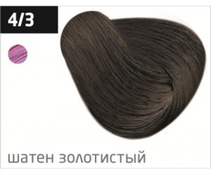 Перманентная крем-краска для волос OLLIN COLOR 4/3 шатен золотистый, 100 мл
