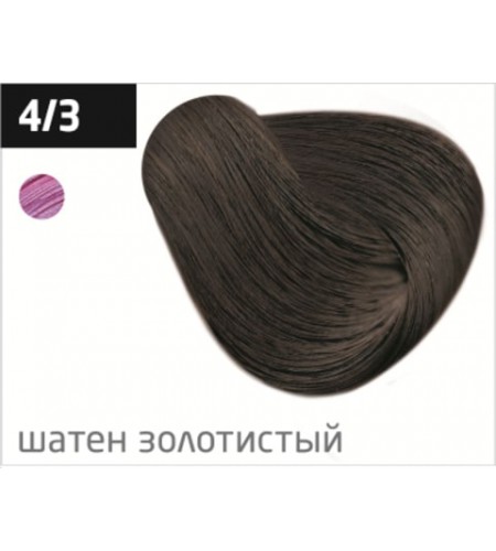 Перманентная крем-краска для волос OLLIN COLOR 4/3 шатен золотистый, 100 мл
