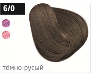 Перманентная крем-краска для волос OLLIN COLOR 6/0 темно-русый, 100 мл