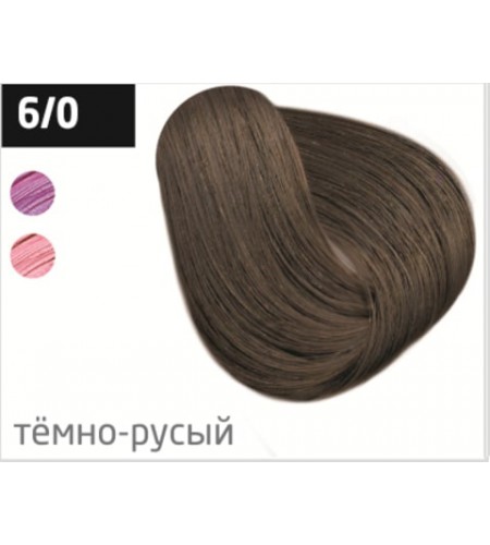 Перманентная крем-краска для волос OLLIN COLOR 6/0 темно-русый, 100 мл
