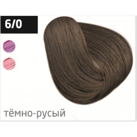 Перманентная крем-краска для волос OLLIN COLOR 6/0 темно-русый, 60 мл