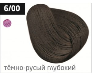Перманентная крем-краска для волос OLLIN COLOR 6/00 темно-русый глубокий, 60 мл