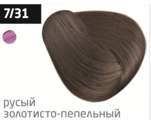 Перманентная крем-краска для волос OLLIN COLOR 7/31 русый золотисто-пепельный, 100 мл