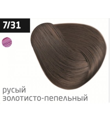 Перманентная крем-краска для волос OLLIN COLOR 7/31 русый золотисто-пепельный, 60 мл