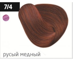 Перманентная крем-краска для волос OLLIN COLOR 7/4 русый медный, 60 мл